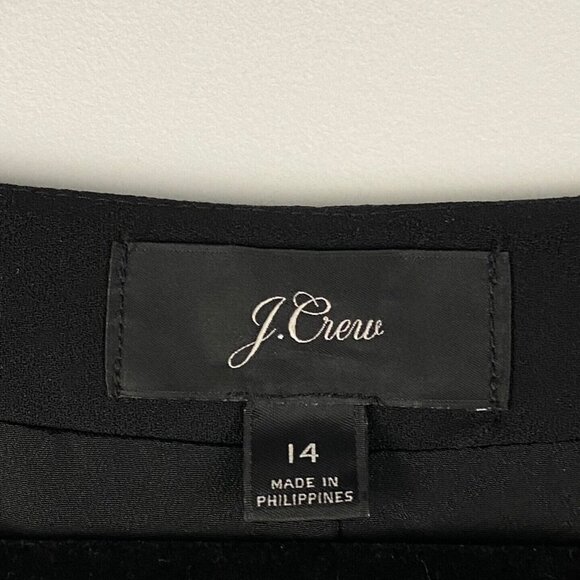 J. Crew Black Midi Wrap Dress - Picture 4 of 9